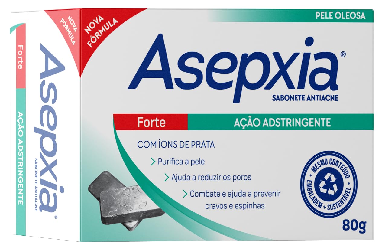 Asepxia Sabonete Forte 80g com Ácido Salicílico e Zinco
