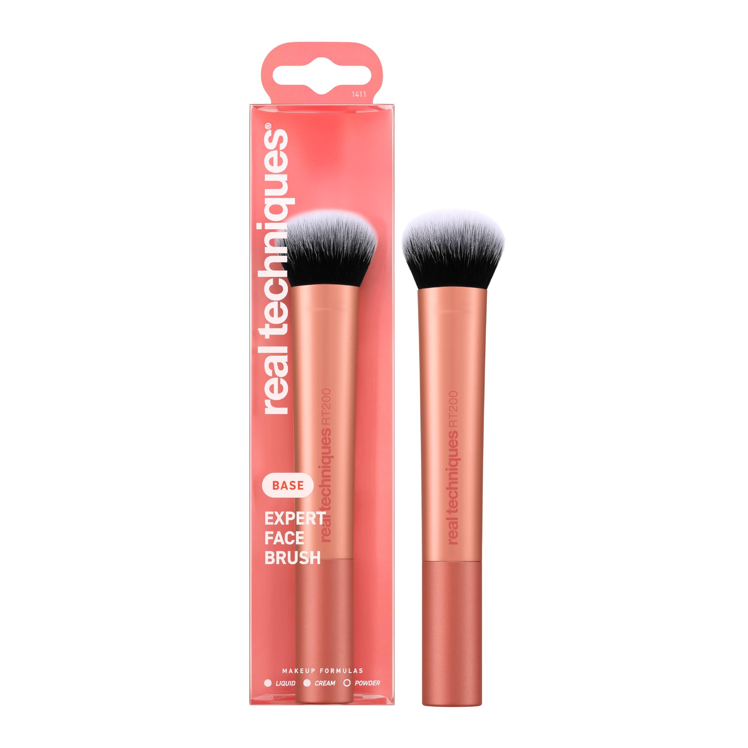 Real Techniques Pincel para Aplicação de Base Expert Face Brush, Amarelo