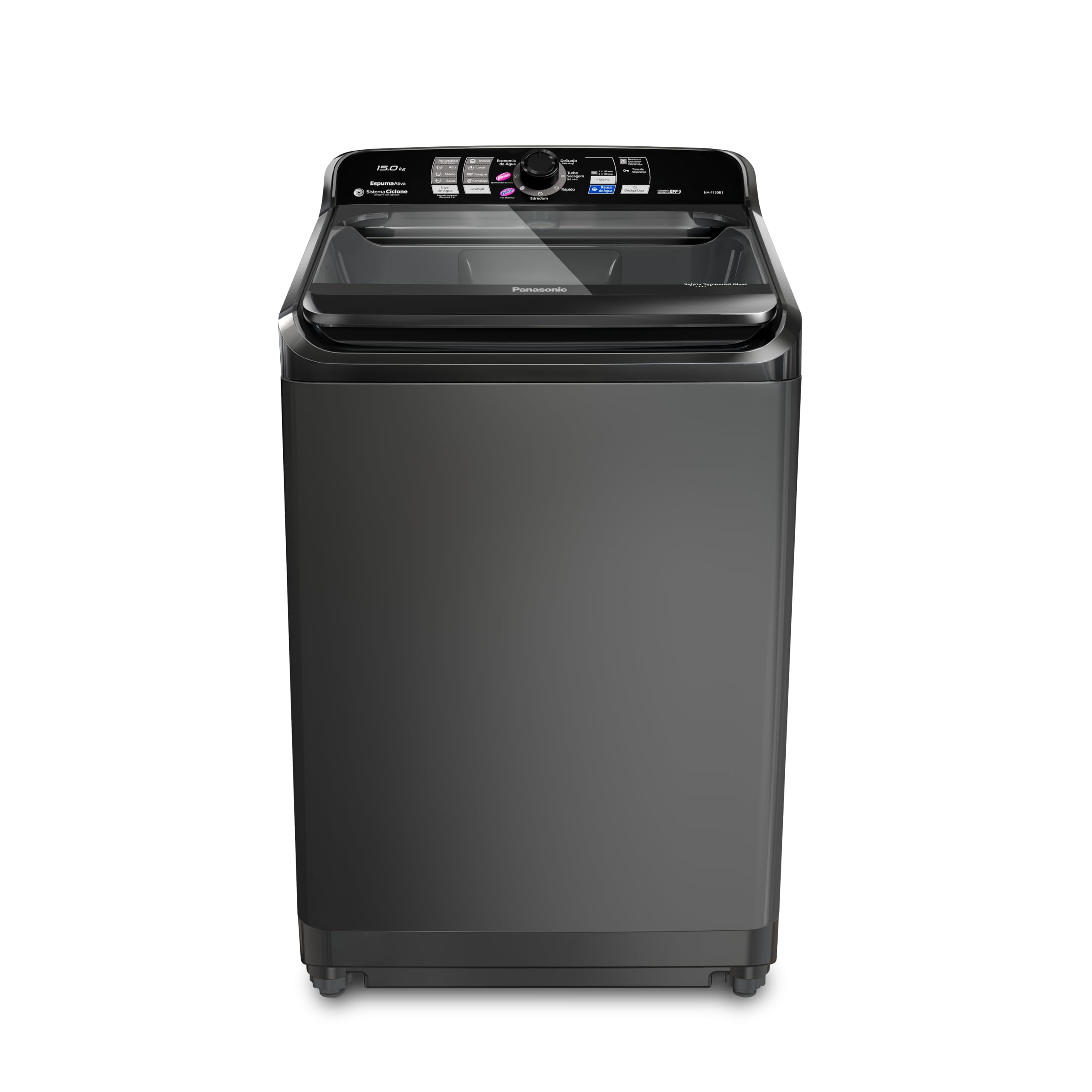 Lavadora de Roupas Panasonic NA-F150B1T 15kg Titânio 127V