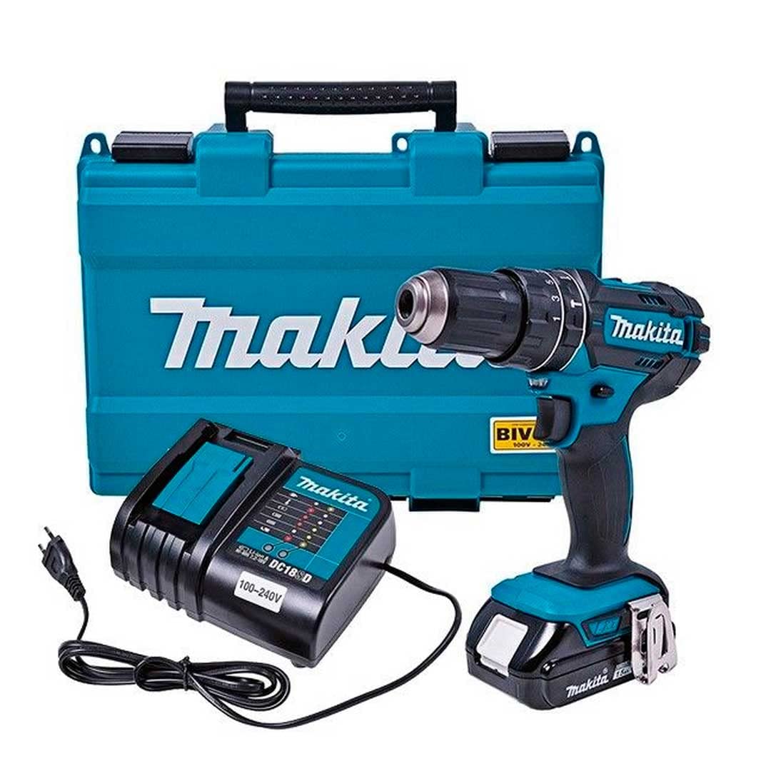 Makita Parafusadeira/Furadeira de Impacto DHP482 com 1 Bateria Bivolt