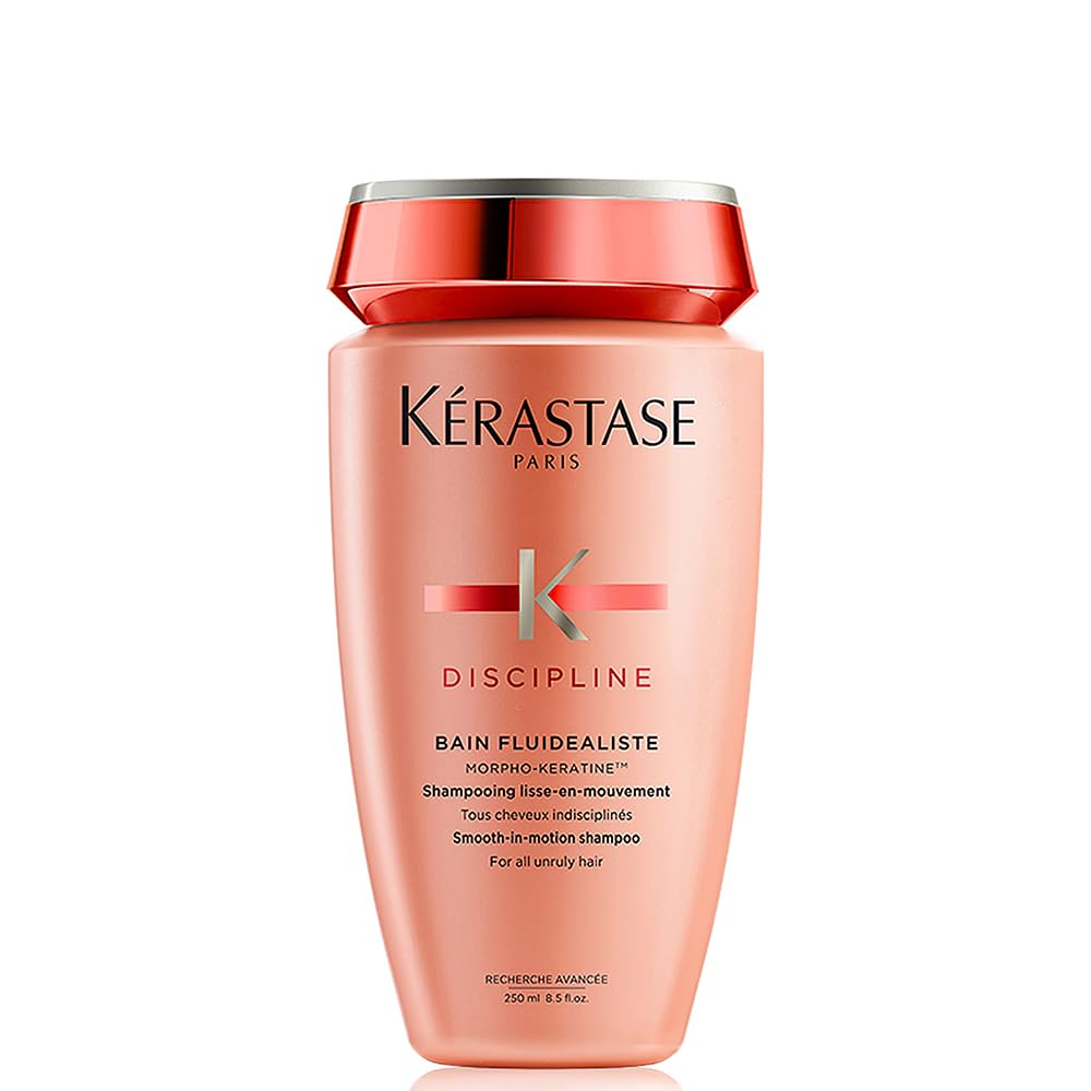 Kérastase Shampoo Discipline Bain Fluidéaliste, Cabelos com frizz, Controle do frizz, Complexo Morpho-Kératine®, 250 ml