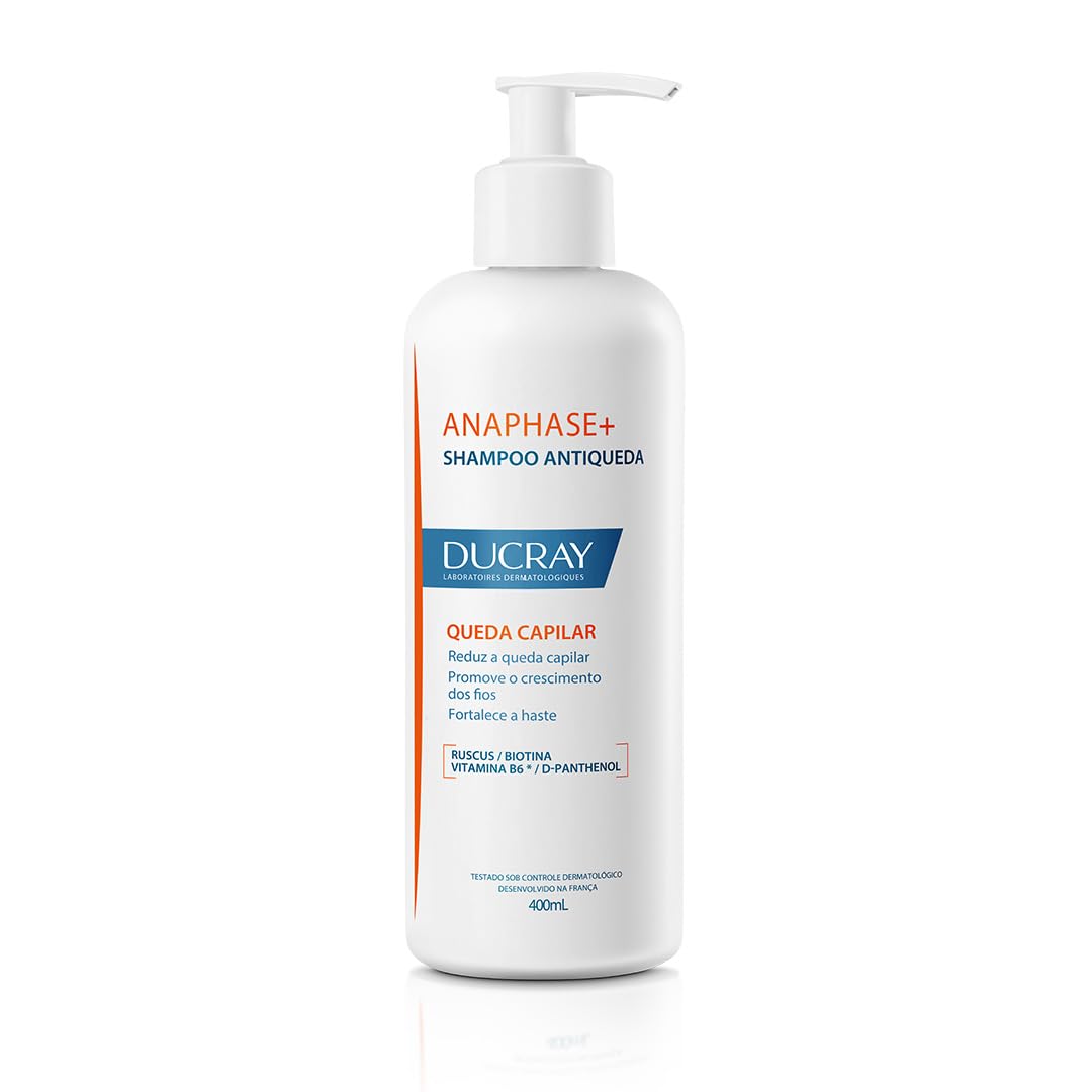 Ducray Anaphase+ Shampoo Antiqueda, Fortalece e Revitaliza os Fios, Reduz Queda em 88% em 6 Semanas, Aumenta Volume e Elasticidade, Potencializa Absorção de Minoxidil em até 6x, 400ml