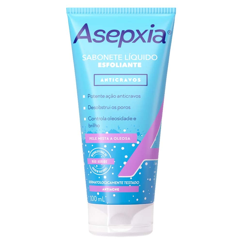 Asepxia Sabonete Líquido Esfoliante 100ml