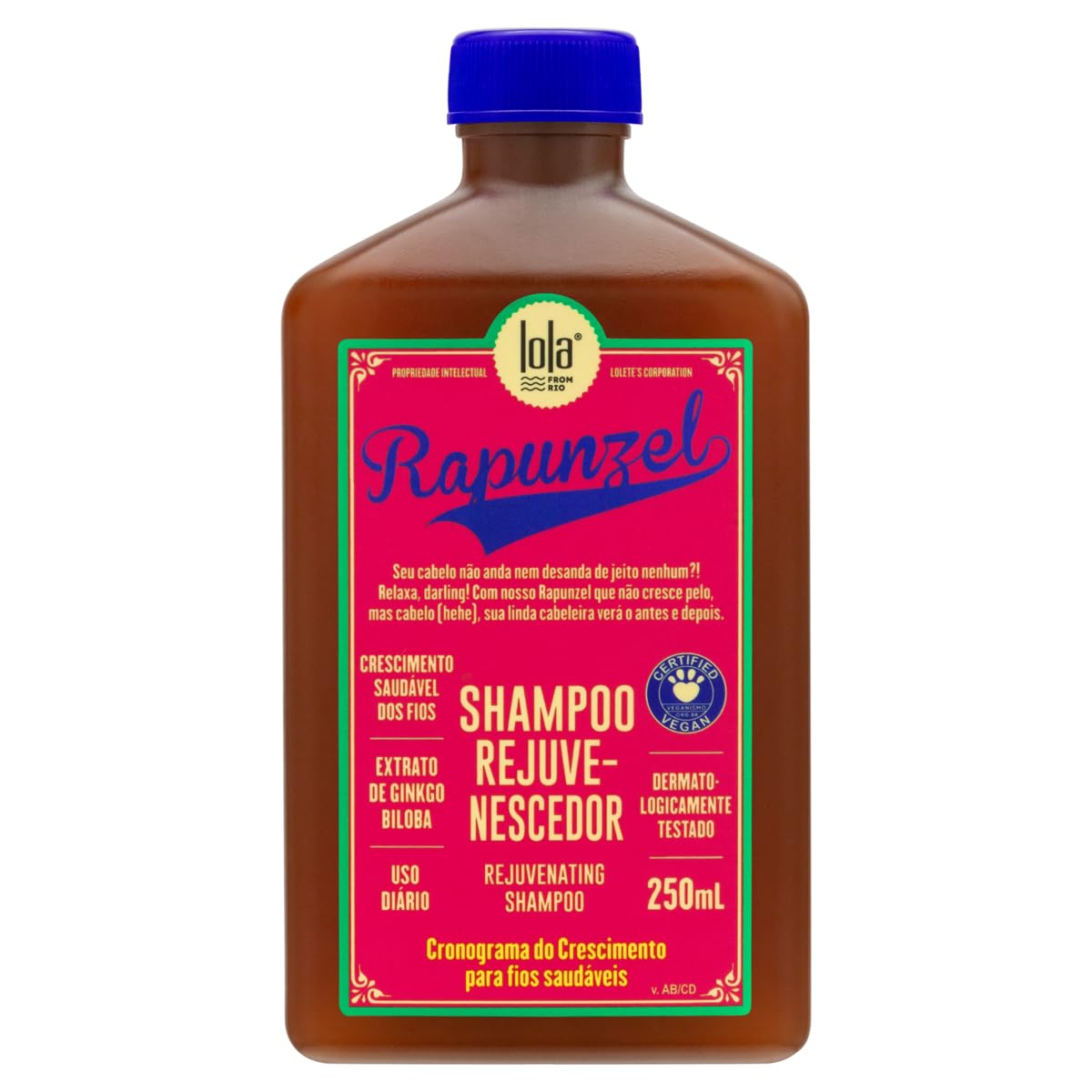 Rapunzel Shampoo Rejuvenescedor 250ml , Lola Cosmetics