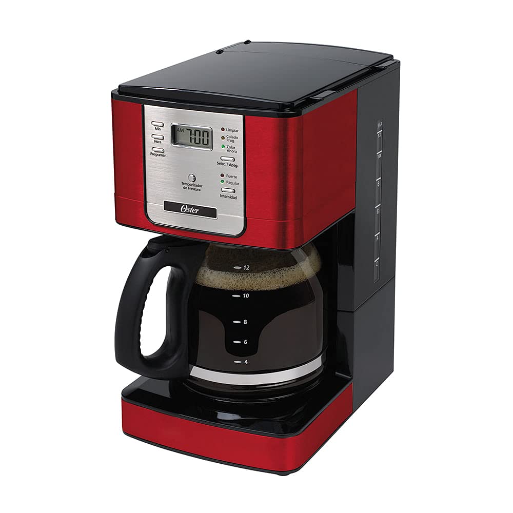 Oster Cafeteira Flavor Programável 1,5L 110V Vermelha e Preta 1000W BVSTDC4401RD