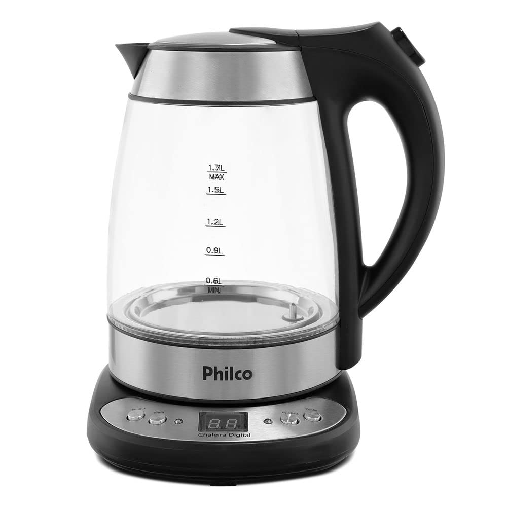 Chaleira Digital Glass Philco PCHD 1,7L Preta 220V