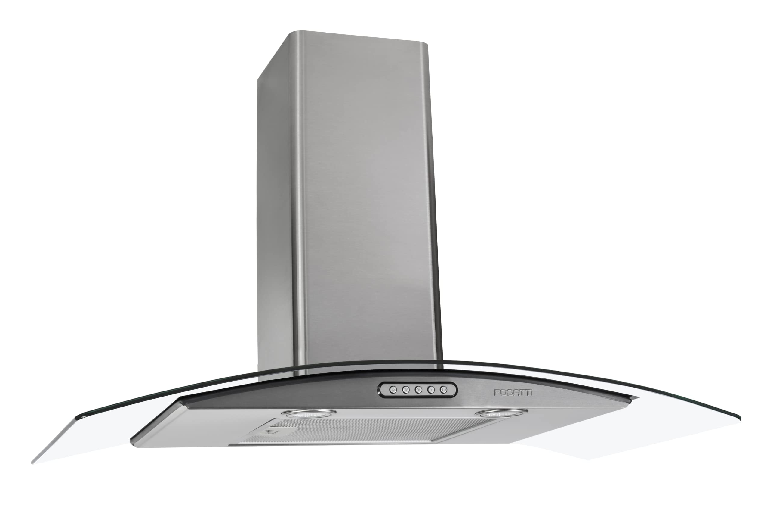 Fogatti Coifa de Parede Vidro Curvo Duto Slim Inox 90cm 127V