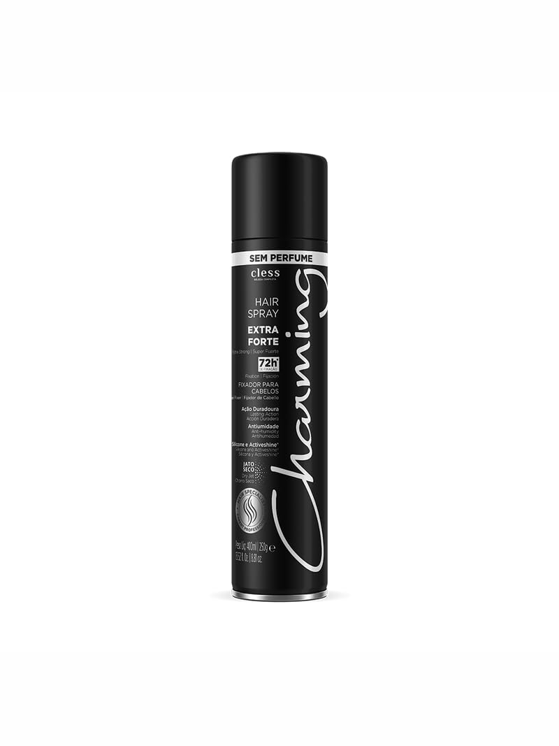 Hair Spray Fixador Charming 400Ml Black Extra Forte S/ Perf