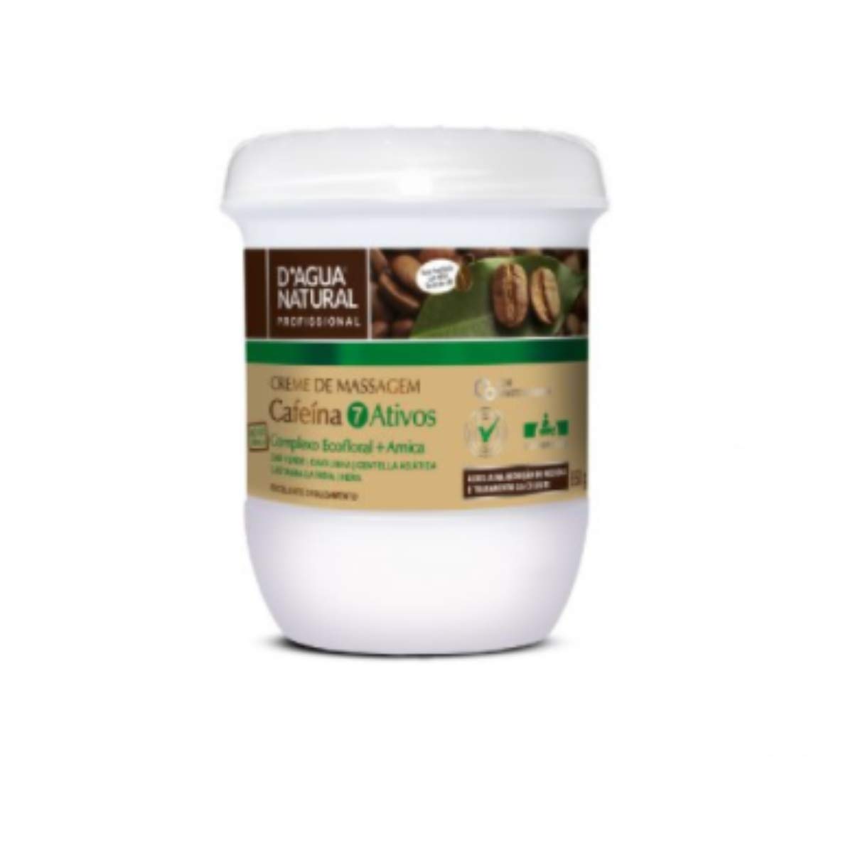 D’Água Natural Creme de Massagem Cafeína 7 Ativos 650g