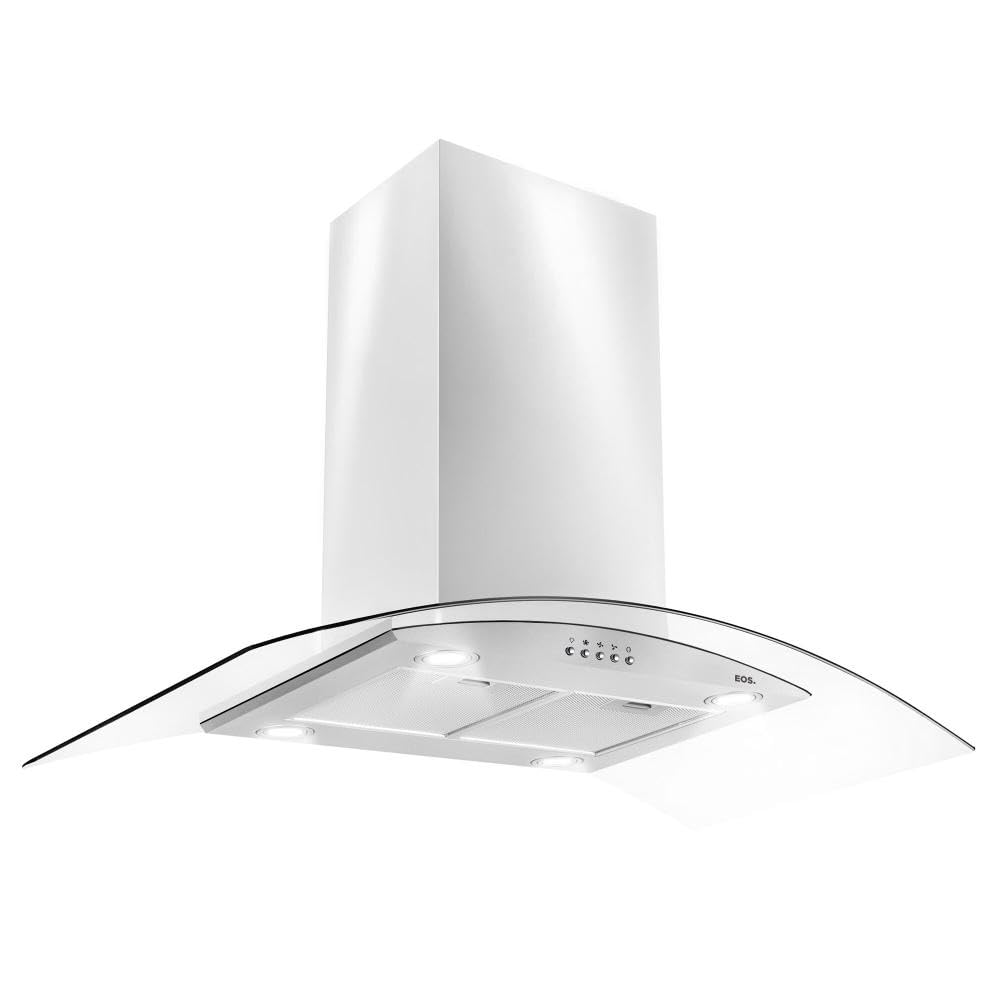 Coifa de Ilha Gourmet Cadence 180W 90cm Inox e Vidro Curvo 220V