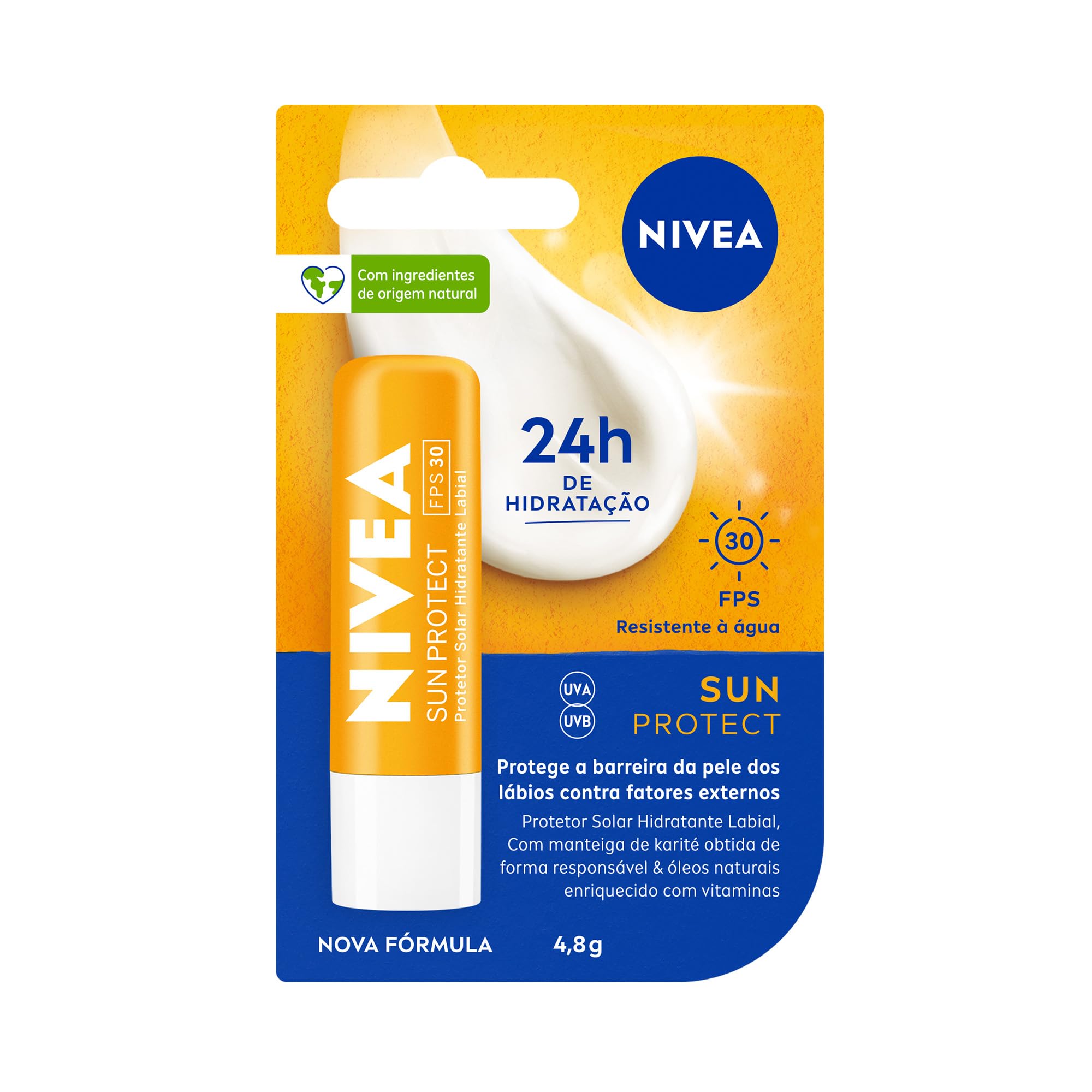 NIVEA Hidratante Labial Sun Protect FPS 30 4,8g