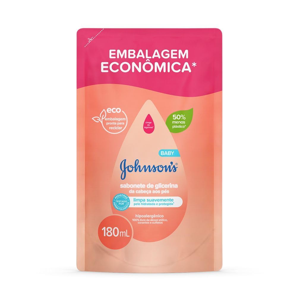 Refil Sabonete Líquido Cabeça aos Pés Johnson's Baby 180ml
