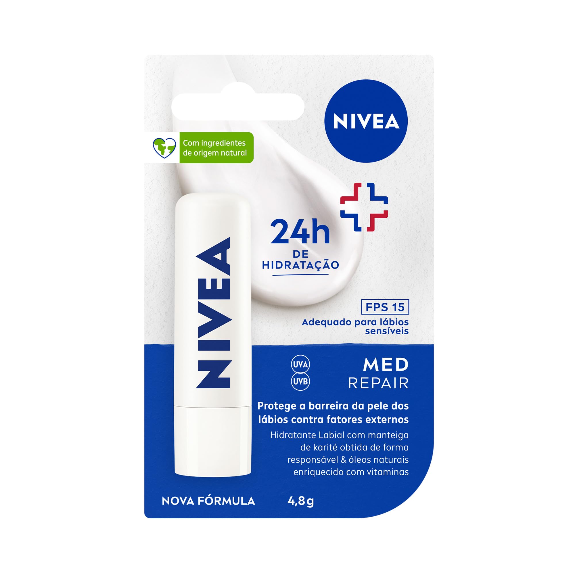 NIVEA Protetor Labial Med Repair FPS15 4,8g