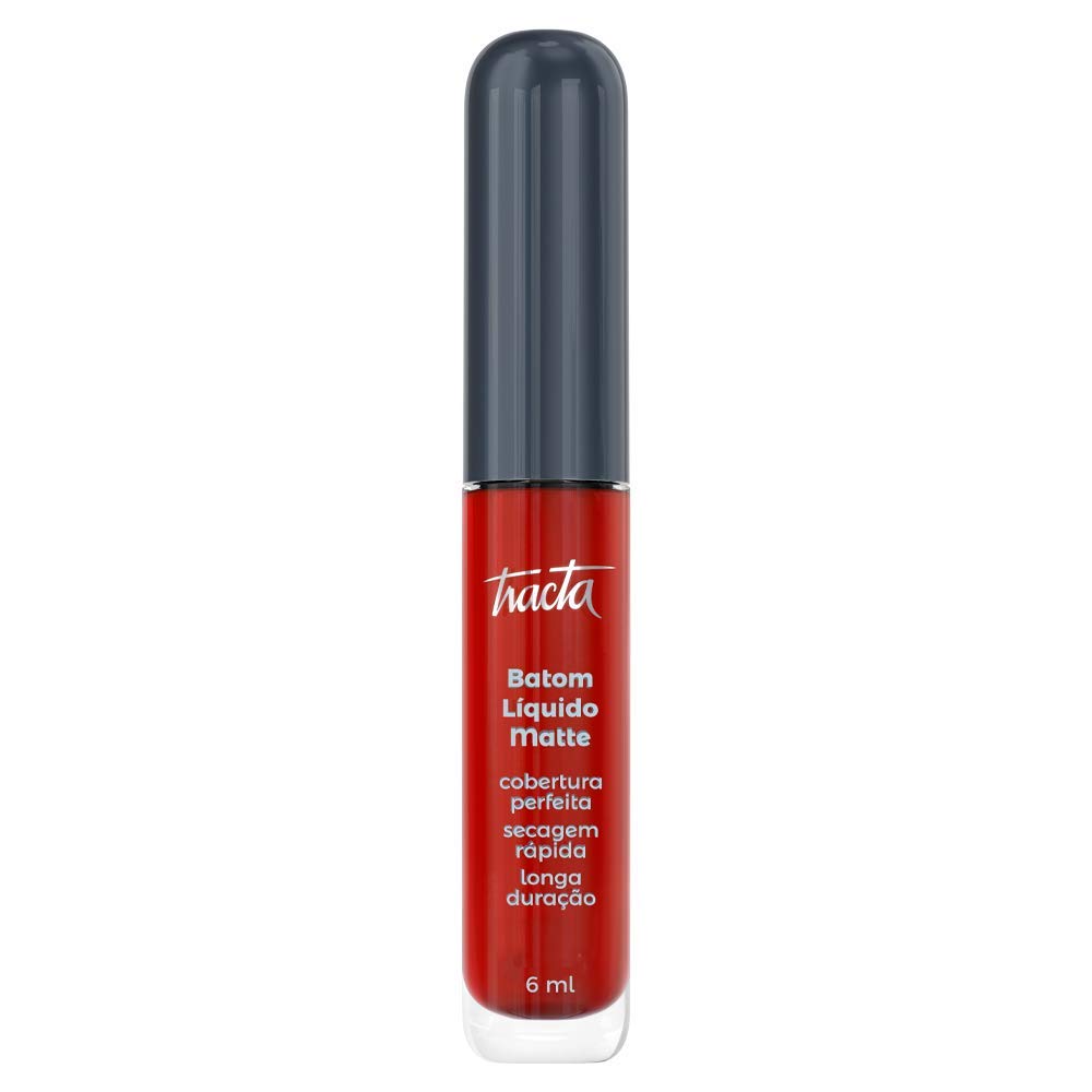 Tracta Batom Líquido Matte Paixão 44 Vermelho Intenso