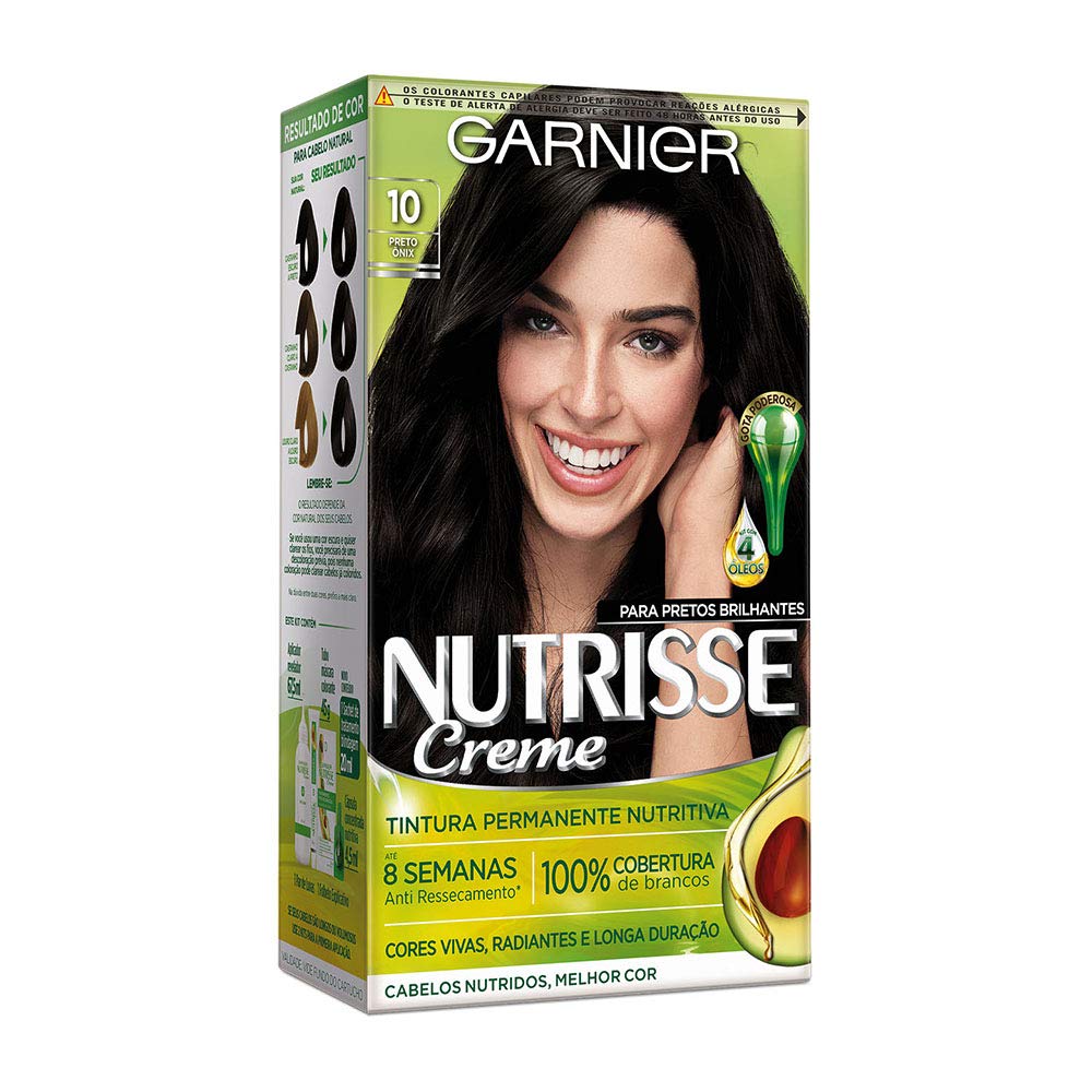 Coloração Nutrisse Creme 10, Ônix, Garnier