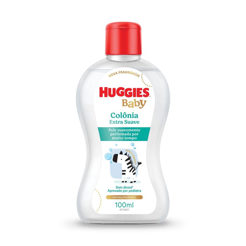 Colônia Huggies Extra Suave Sem Álcool Hipoalergênica 100 ml