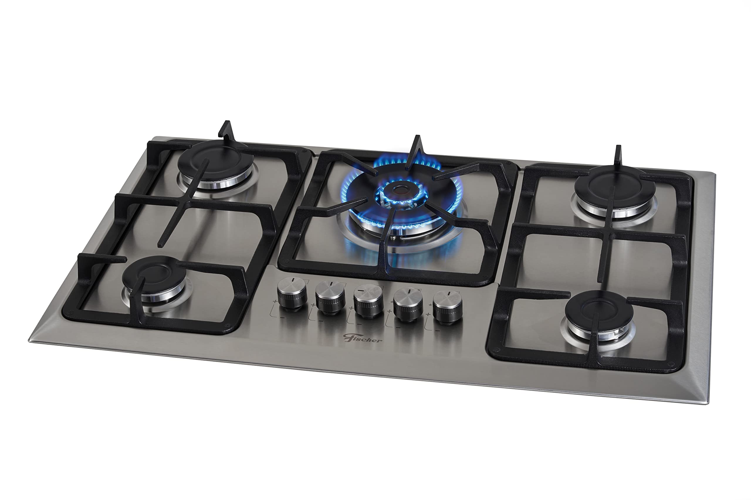 Fischer Cooktop a Gás 5 Bocas Tripla Chama Infinity Mesa Inox Bivolt 23678-54121