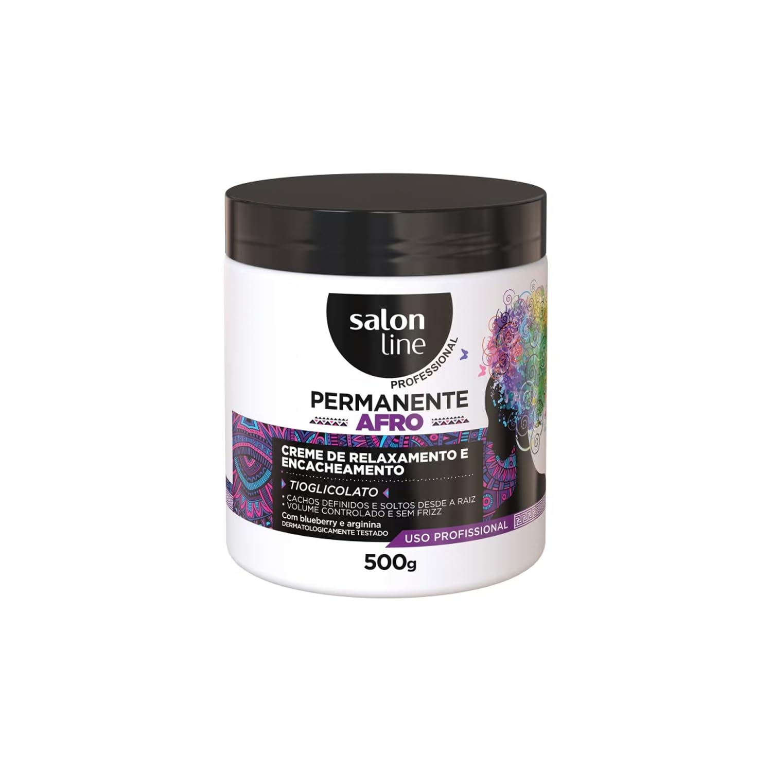 Salon Line, Creme Alisante, Total Liss, Óleo de Semente de Manga, Médio - Para Cabelos Cacheados e Crespos, 500g