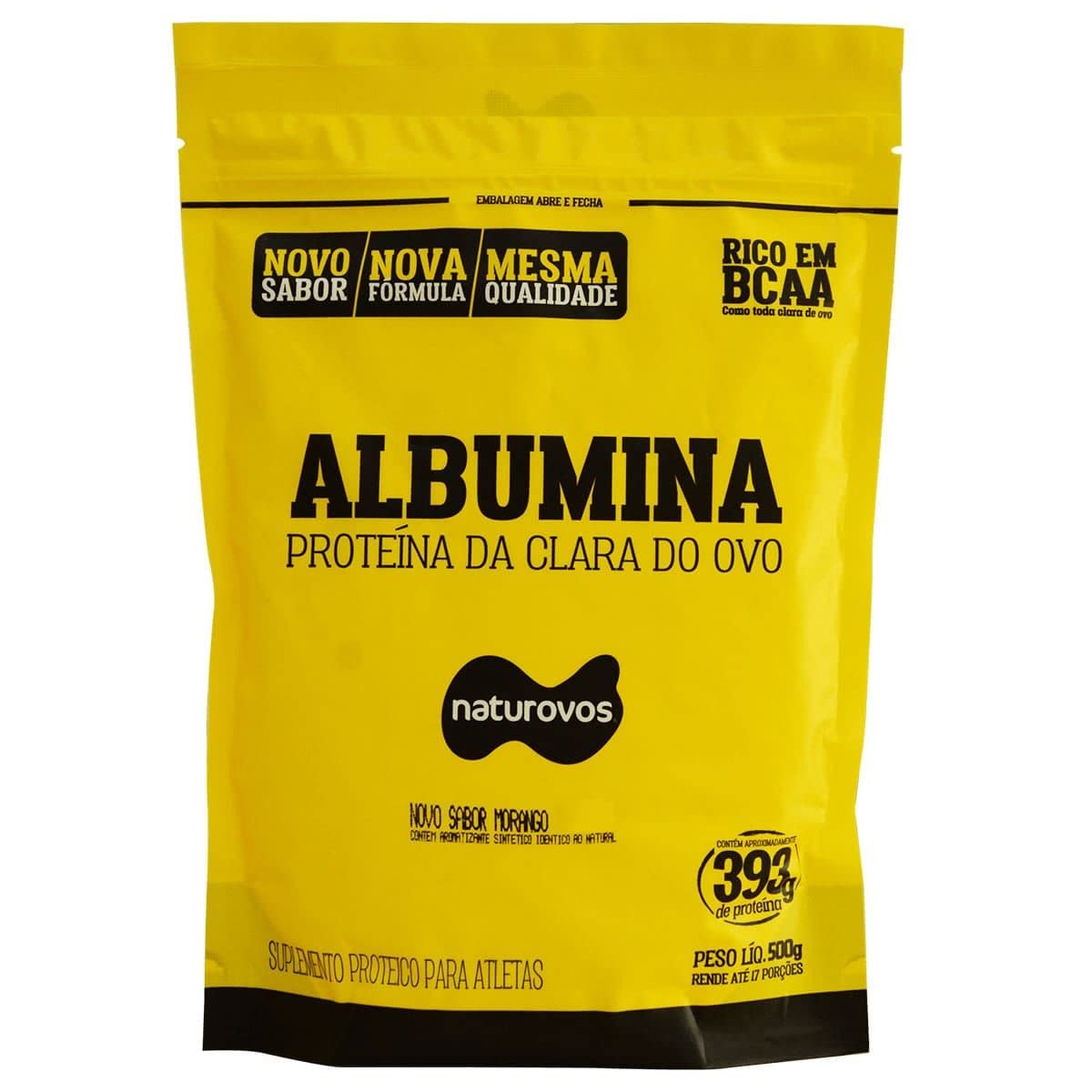 Albumina Naturovos sabor Morango 500g