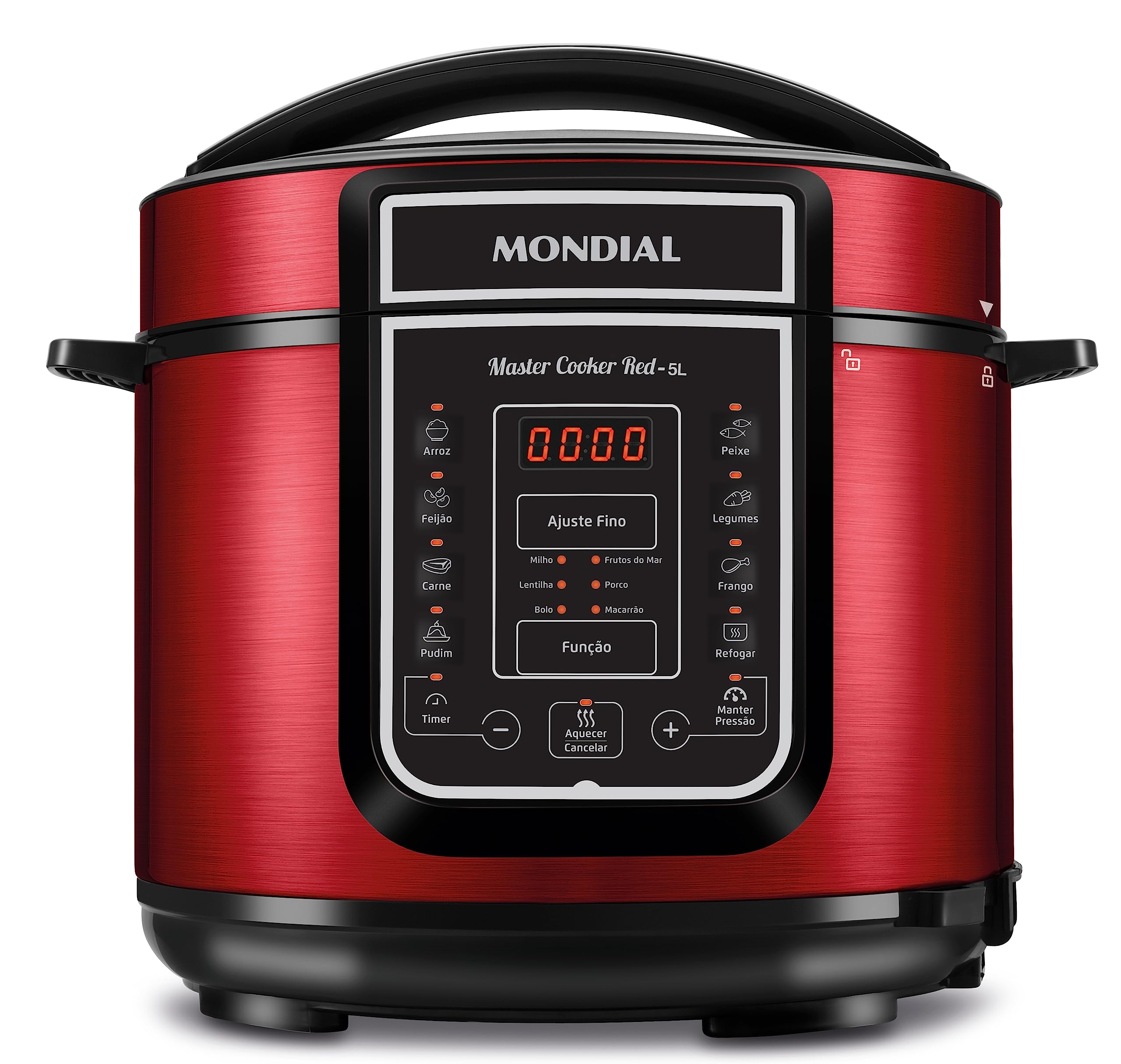 Mondial Panela de Pressão Elétrica PE-39 5L Vermelho Inox 220V