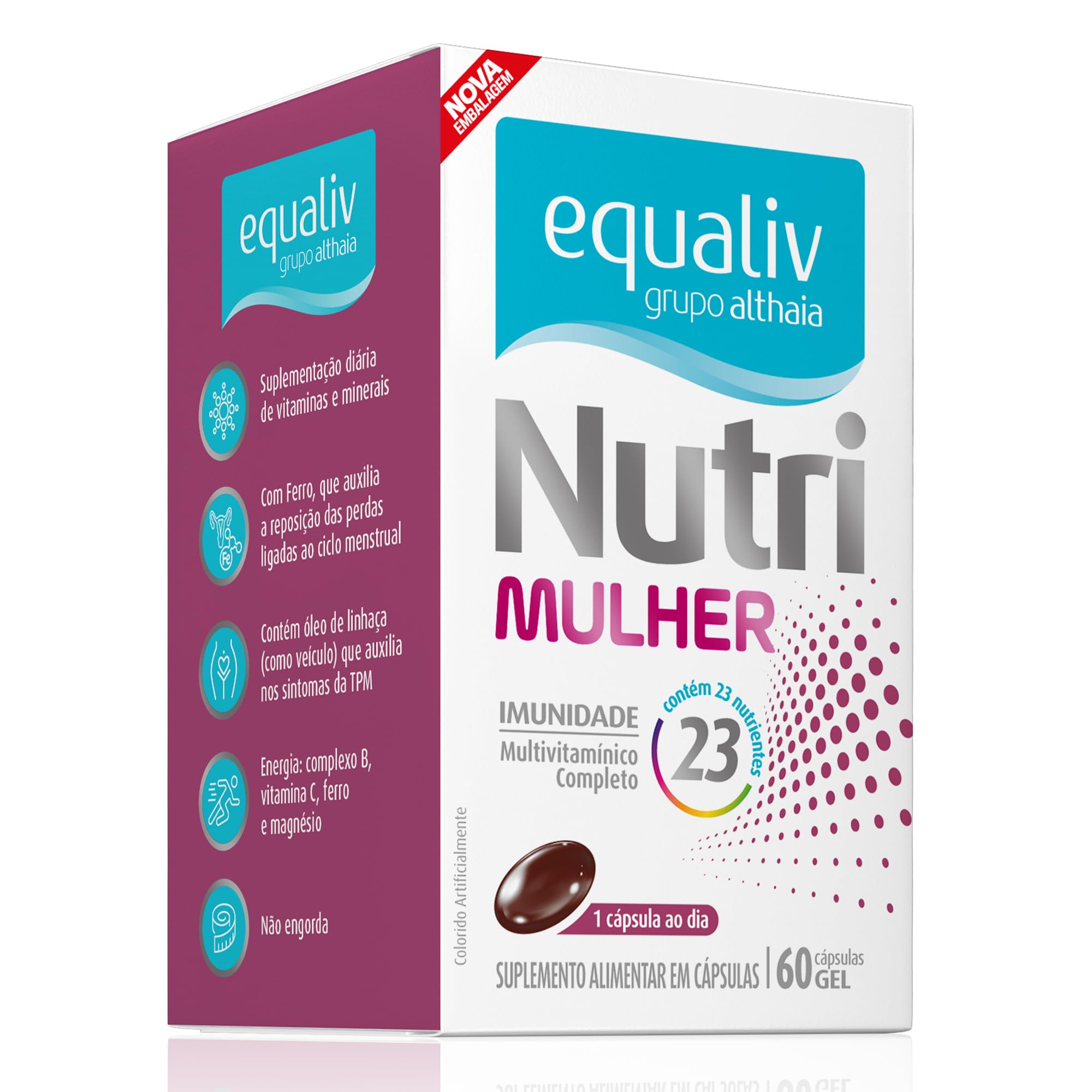 Multivitamínico Equaliv Nutri Mulher com 60 Cápsulas