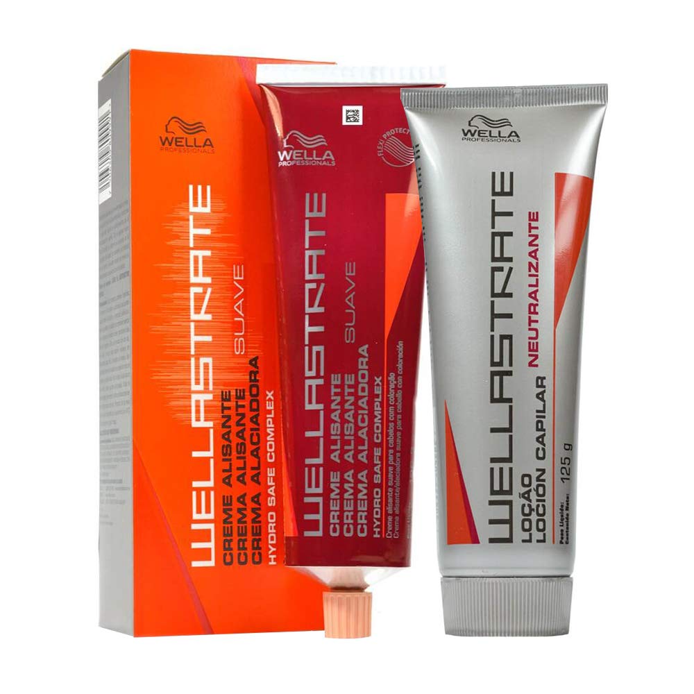 Kit Creme Alisante de Cabelo Suave + Loção Neutralizante Wellastrate