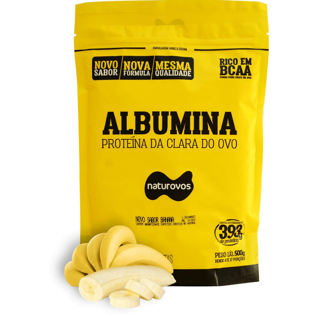 Albumina Naturovos sabor Banana 500g
