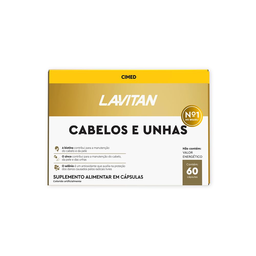 Multivitamínico Lavitan Cabelos E Unhas Com 60 Cápsulas