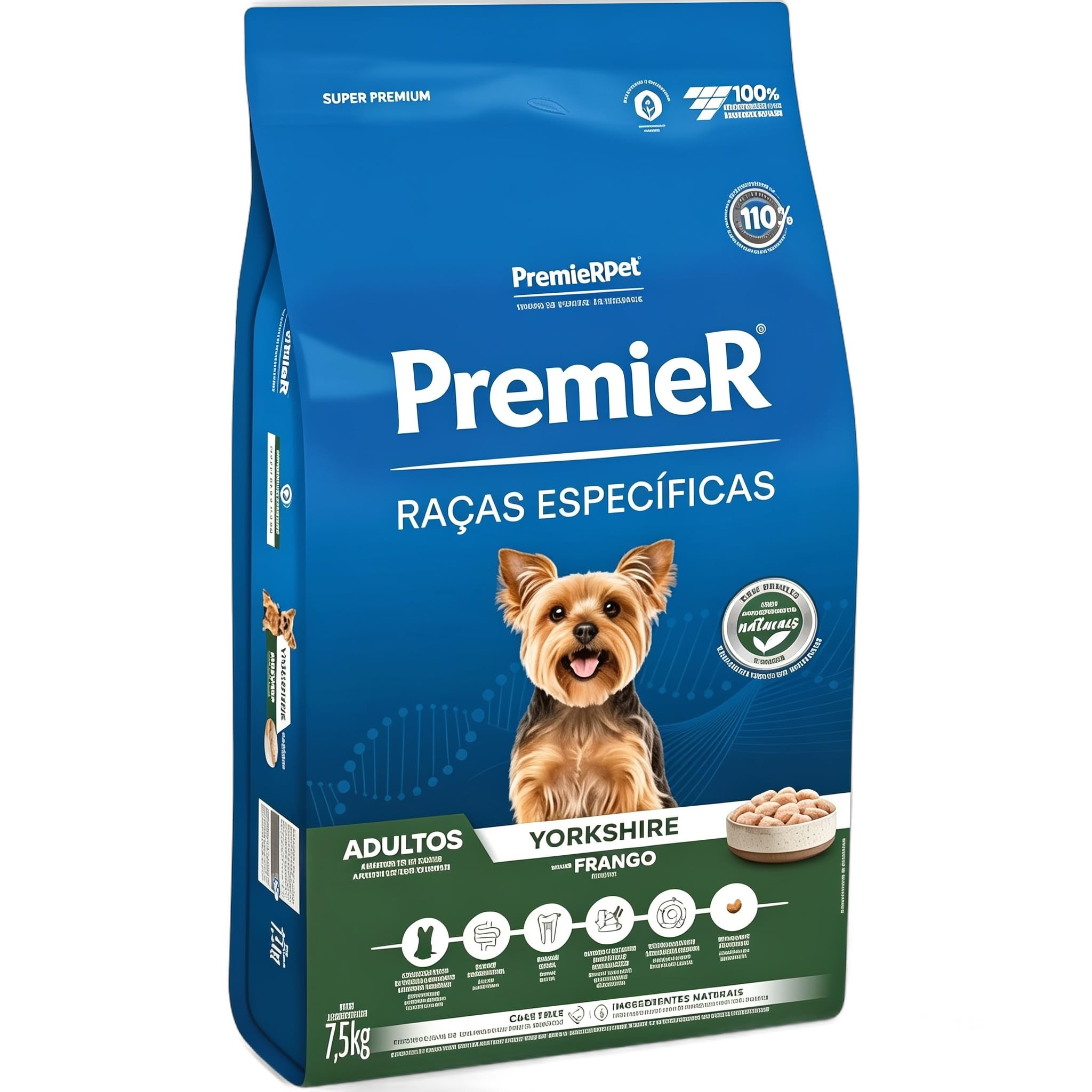 Premier Pet Ração Premier Raças Específicas Yorkshire Para Cães Adultos 7.5 Kg (Pacote De 1)