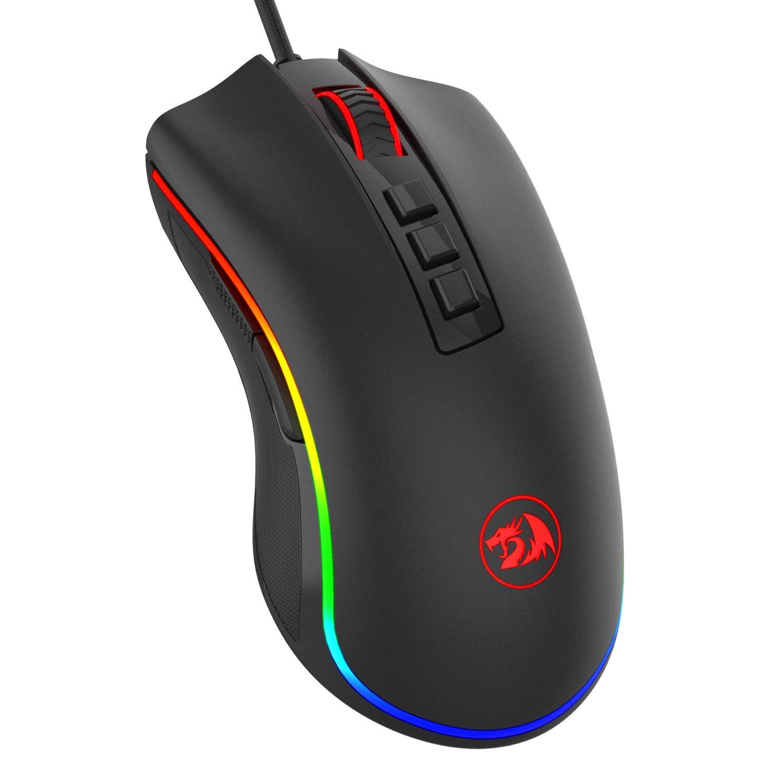 Mouse Gamer Redragon Cobra V3 Preto RGB PMW3327 12.400 DPI