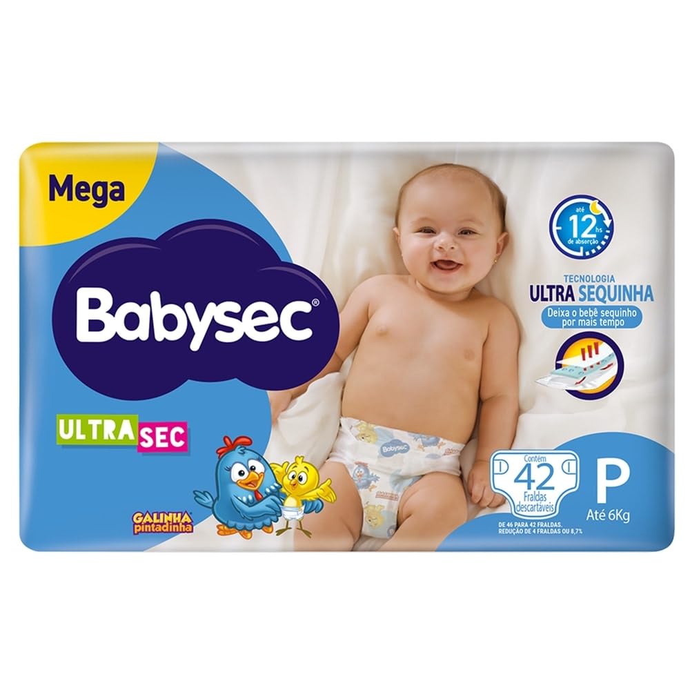 Fraldas Babysec Ultrasec Galinha Pintadinha P 42 Unidades