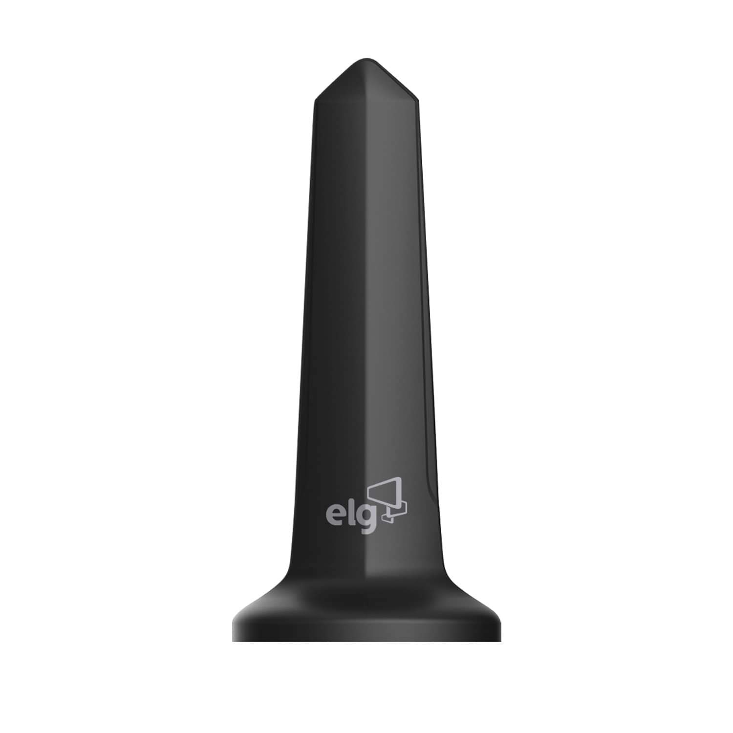 ELG HDTV3000 Antena Digital Interna Shark, Compatível com Sinal Analógico e Digital 4K HDR, Cabo de 3m, Ganho de 5dB, Alcance 30Km, Preto