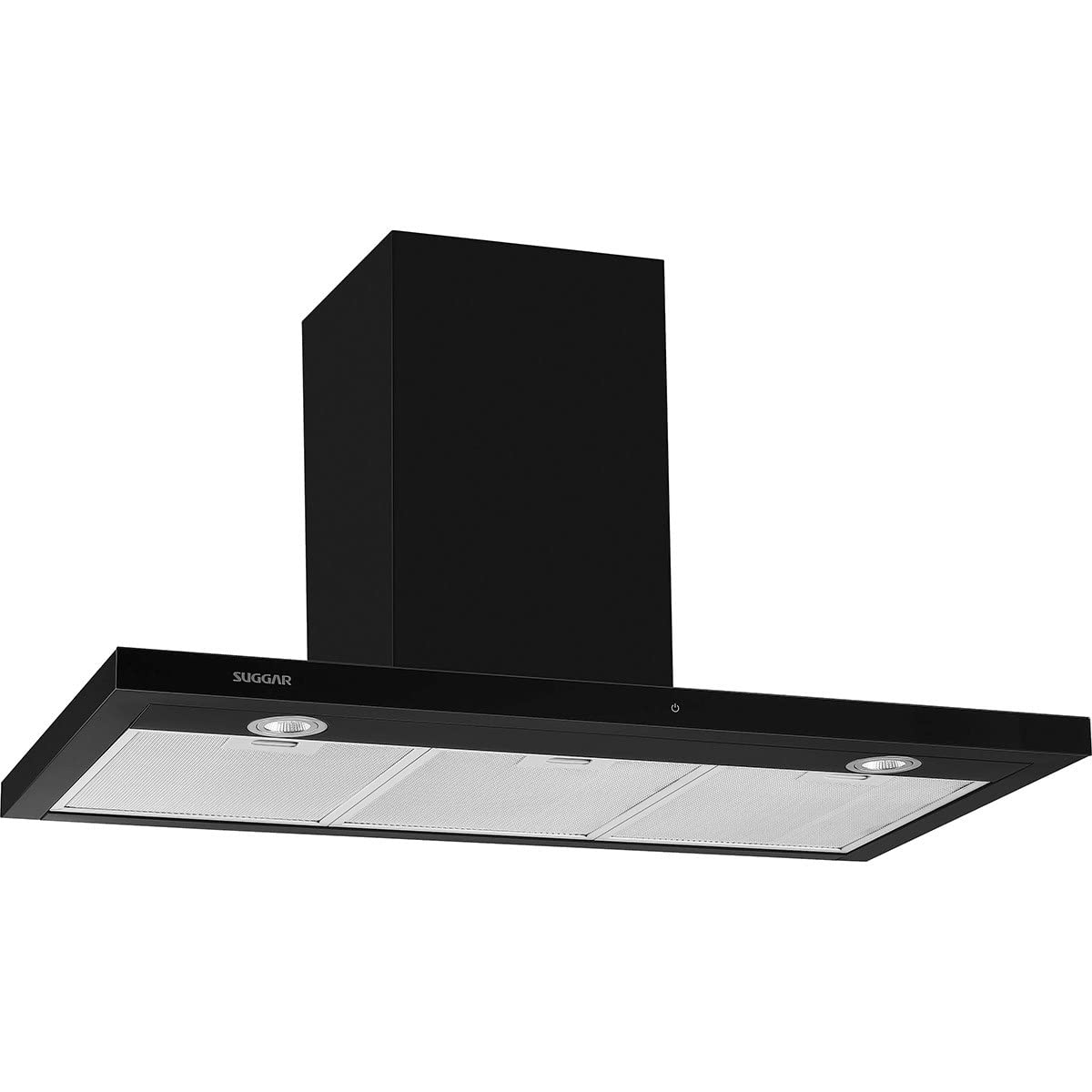 Suggar Coifa de Parede Granada Preta Slim Touch 90cm 110V TP1191PT