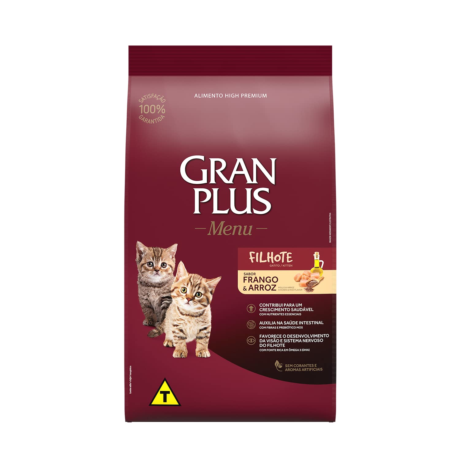 Granplus Ração Para Gatos Filhotes Gran Plus Frango E Arroz 3Kg