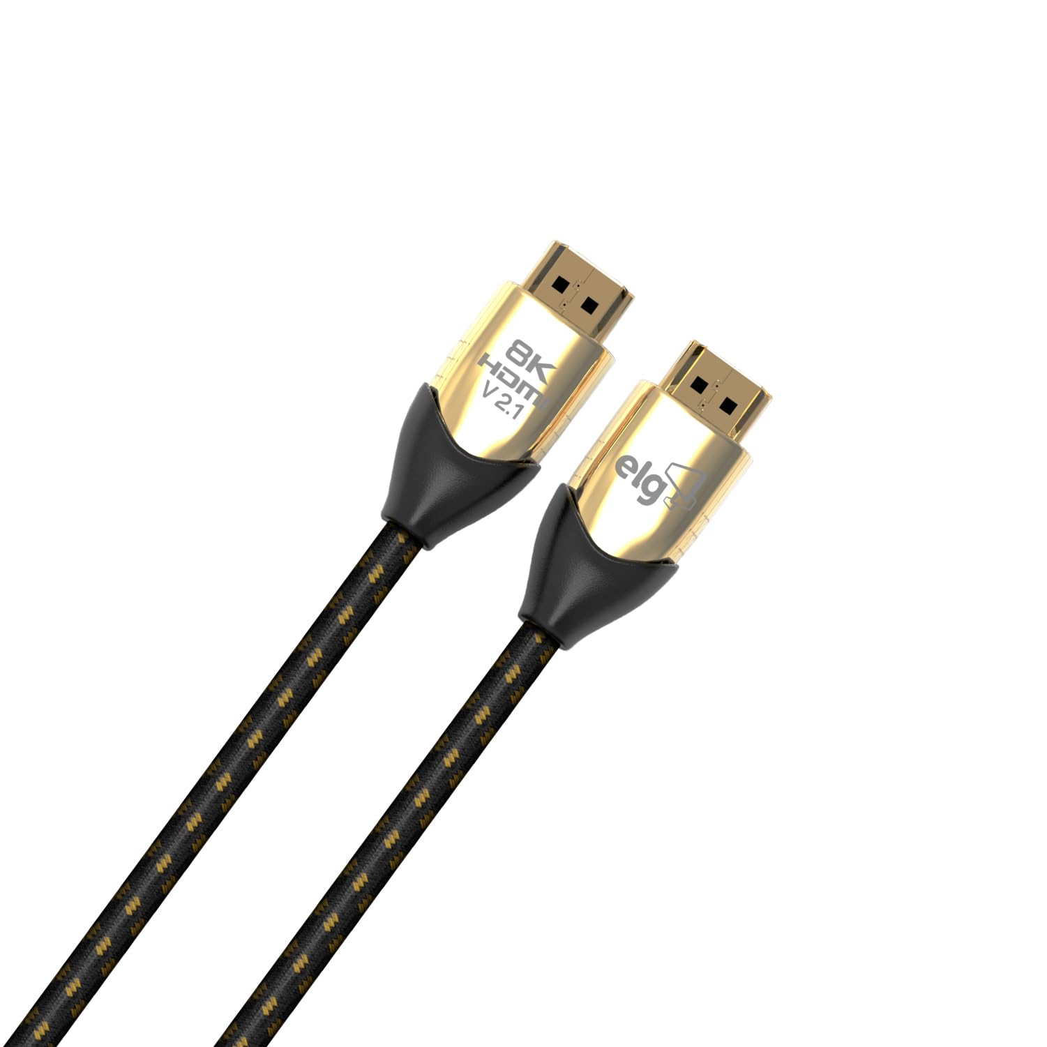 ELG HS8K20 Cabo HDMI 2.1, Áudio e Vídeo, 8K, Ultra HD, 3D Ready, 2 metros, High Speed 48Gbps, Conectores Banhados a Ouro