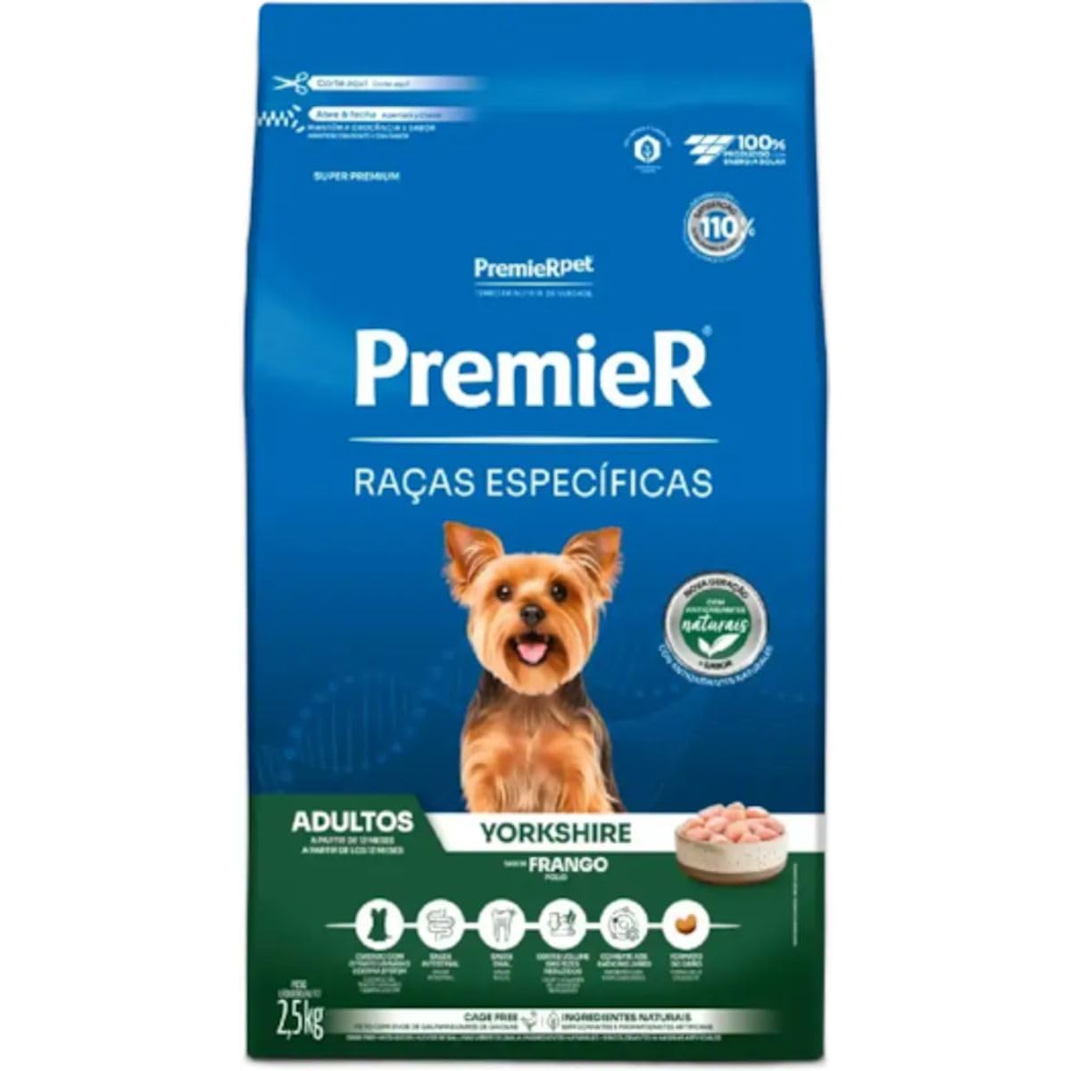 Ração Premier Pet Raças Específicas Yorkshire Para Cães Adultos, 2,5Kg