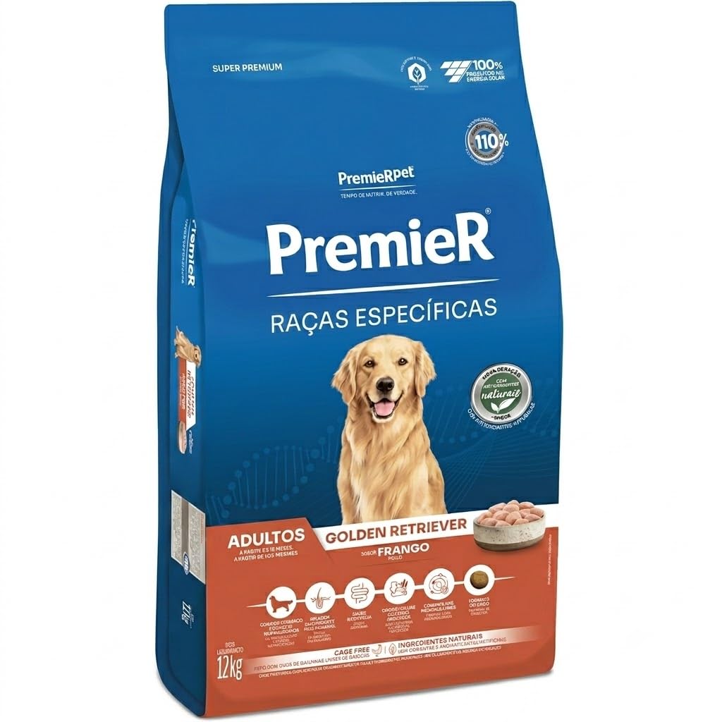 PremieR Pet Ração Seca para Cães de Raças Específicas Golden Retriever Adultos 12kg