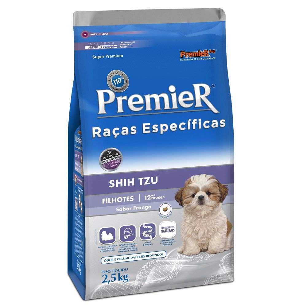 Premier - Ração Raças Específicas Shih Tzu para Cães Filhotes - 2,5kg Premier Pet Filhotes