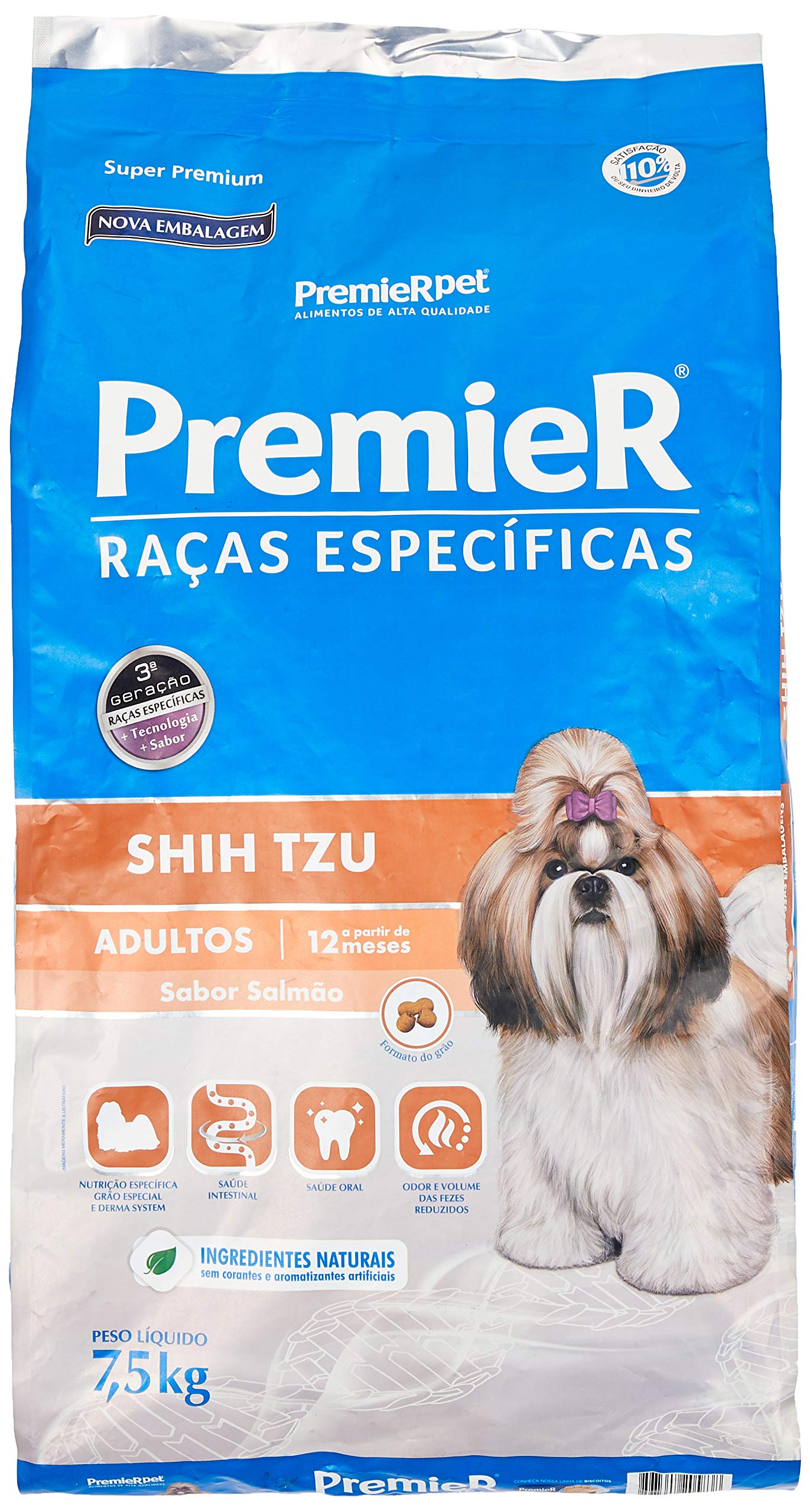 Ração para Cães Adultos Premier Shih Tzu Salmão 7,5Kg