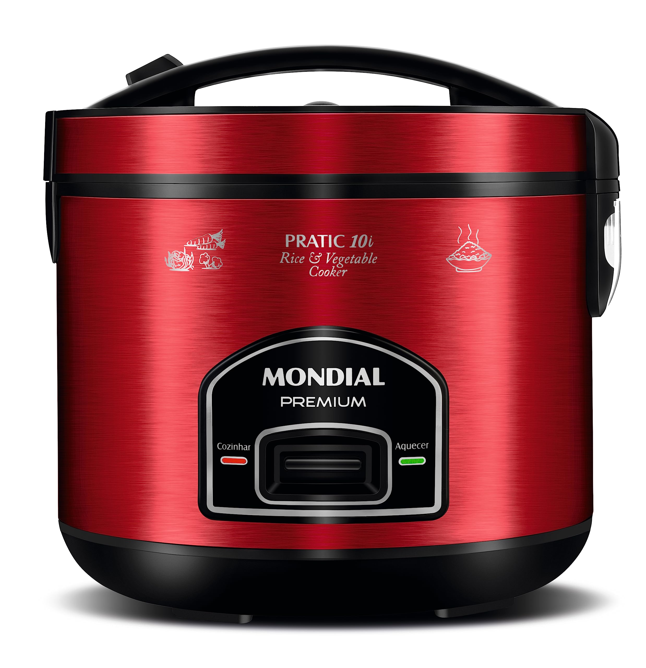 Mondial Panela Elétrica de Arroz PE-46-10X Vermelho Inox 10 Xícaras 110V