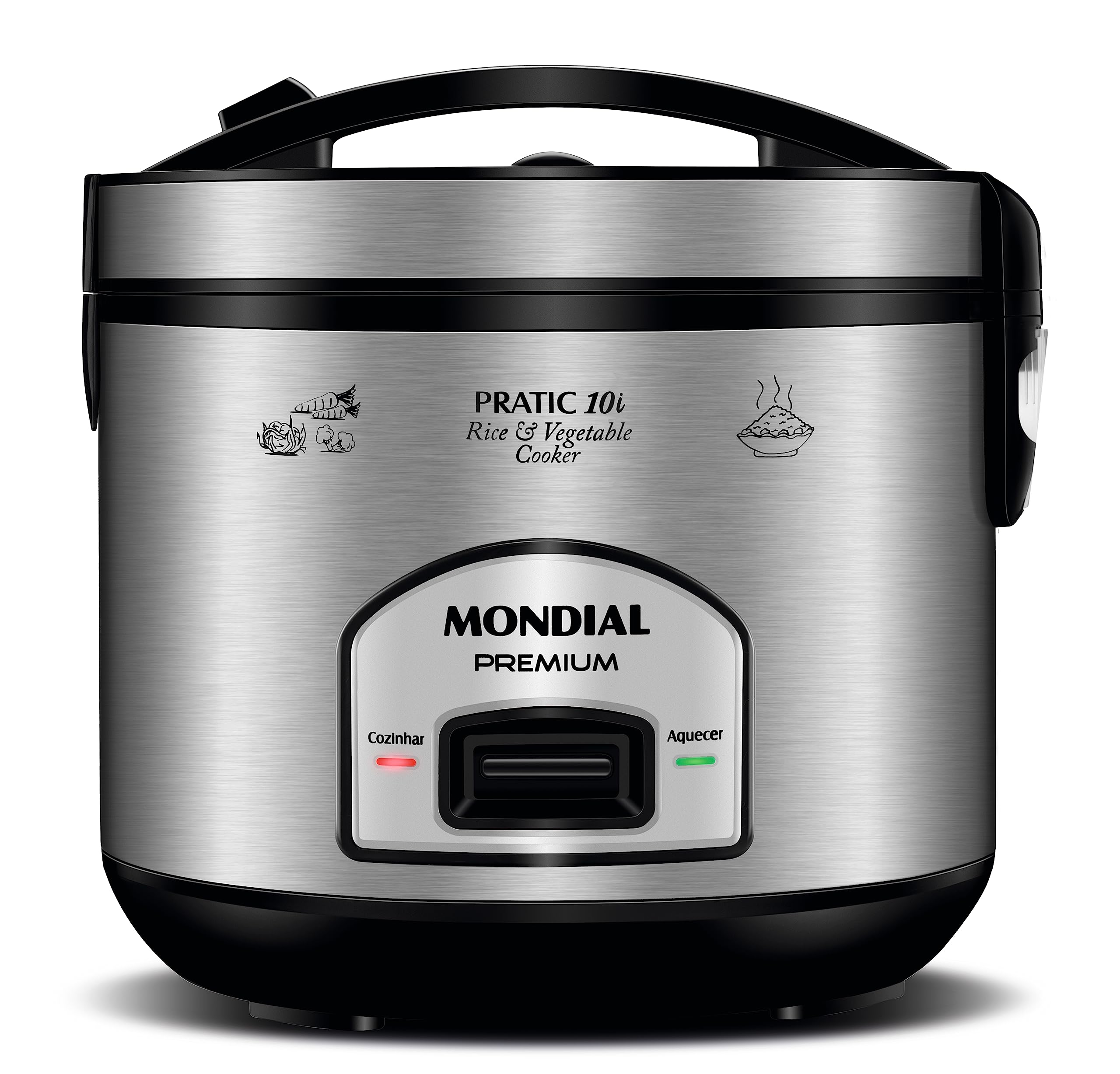 Mondial Panela Elétrica de Arroz PE-42-10X Preto Inox 10 Xícaras 110V