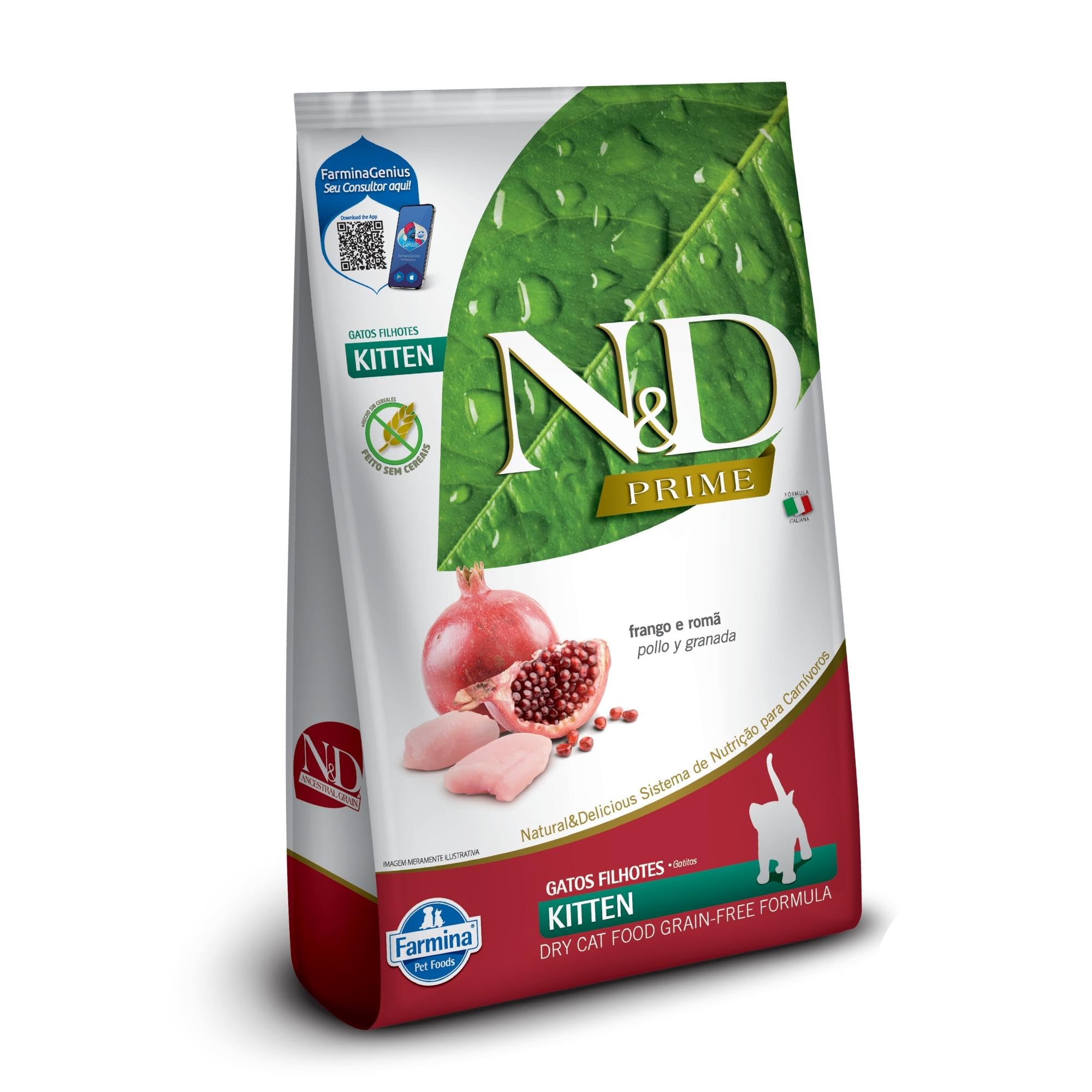 N&D PRIME Nd Prime Gato Kitten Frango 1,5Kg