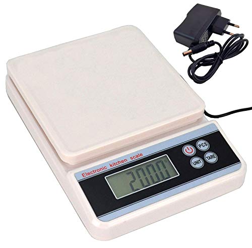 Balança Digital Precisão 5 kg Conta Peças com Fonte Branco CBRN11988