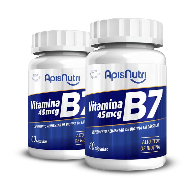 Apisnutri Vitamina B7 Biotina kit com 2 frascos