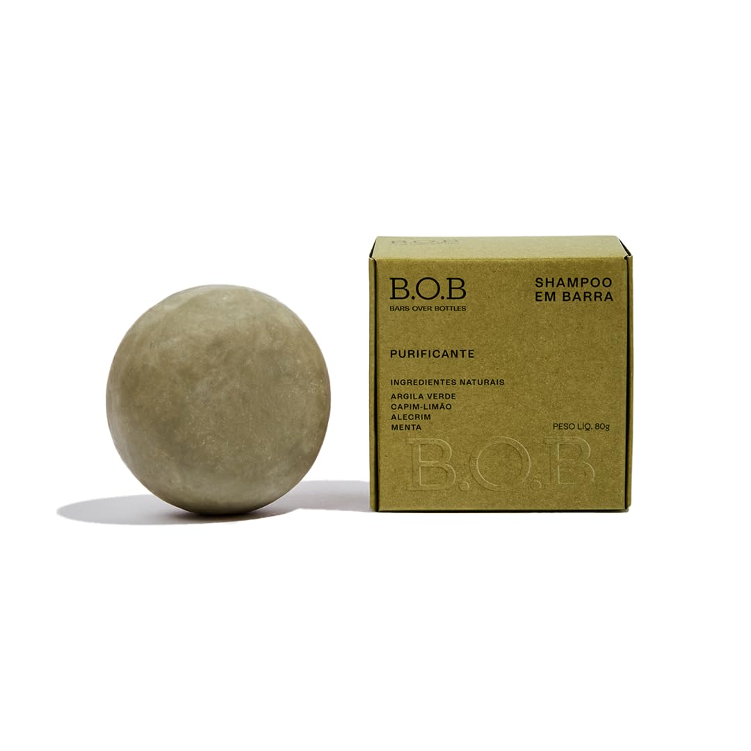 B.O.B Bars Over Bottles Shampoo em Barra Purificante 80g