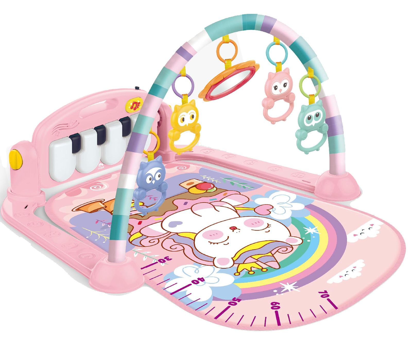 Tapete de Atividade Musical Piano Interativo Unicórnio Wakaii