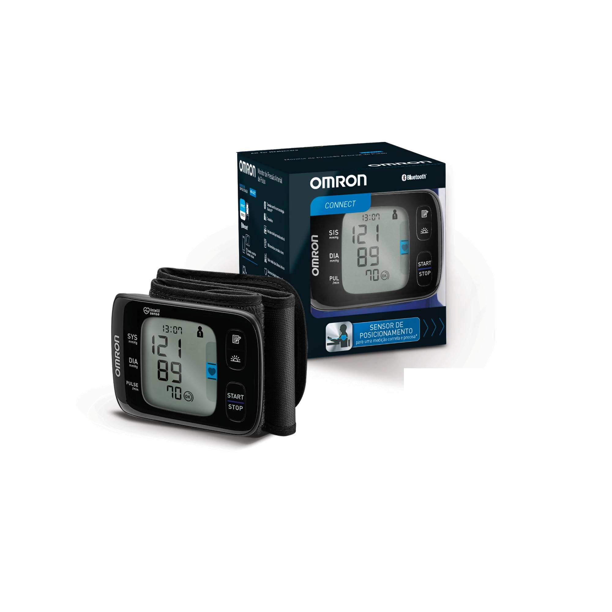 Aparelho de Pressão Digital de Pulso Omron HEM-6232T com Bluetooth