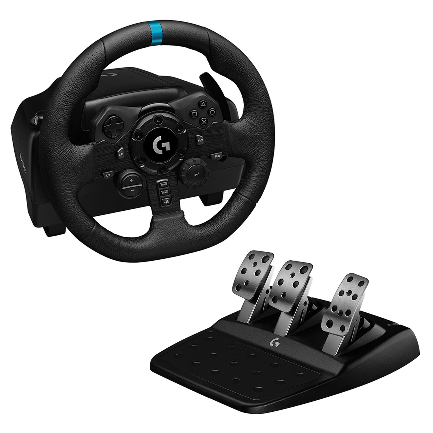 Logitech G923 volante e pedais com TRUEFORCE para PC
