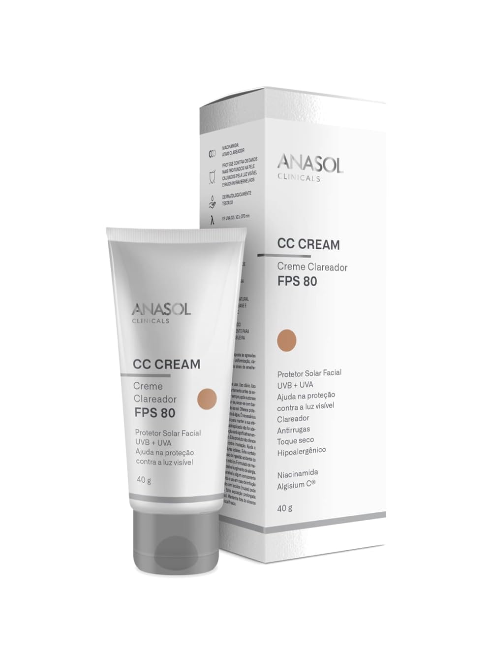 Anasol Clinicals CC Cream Facial FPS 80-40 g