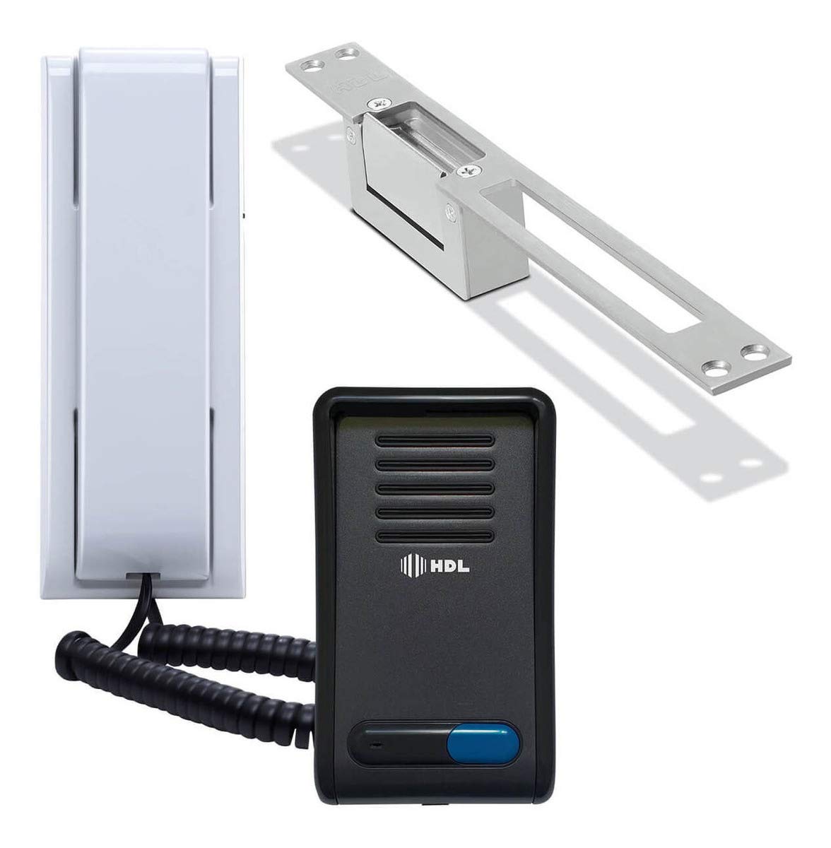 Interfone HDL Porteiro Eletrônico F8-SN com Fecho 12 V e Espelho Longo
